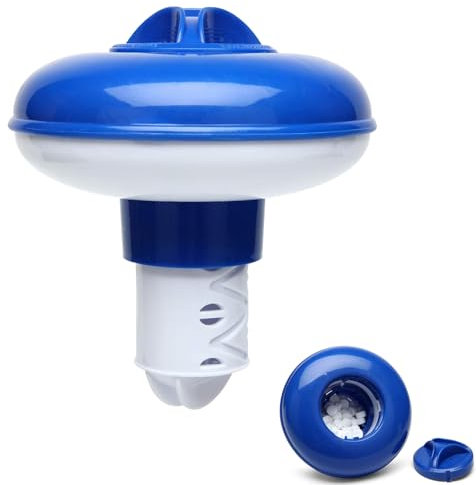 Chlorine Dispenser for Hot Tub & Ice Bath - 5.5 Durable Hot Tub Chlorine Dispenser with Lockable Tablet Holder, Compatible with Chlorine Tablets for Ice Bath, Swimming Pools & Spas
