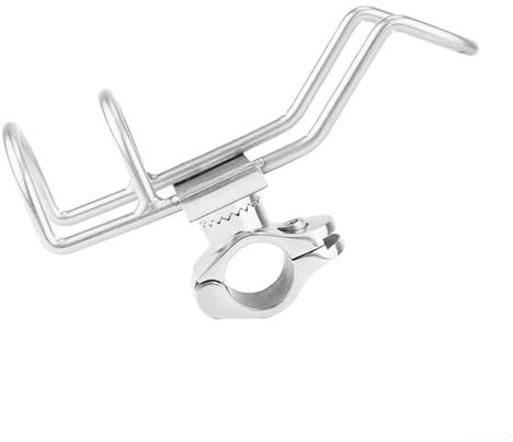 Rutenhalter aus Edelstahl in Marinequalität für Boote, einfache Klemmmontage auf 25 mm Schienen, verstellbare Positionierung