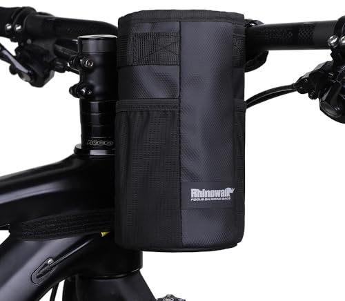Fahrrad Flaschenhalter mit Isolierung – Universal Getränkehalter für 1,5–2,3 Zoll Lenker – Halter für Wasserflaschen, Becher, Thermobecher – Für Fahrrad, Rollstuhl, Kinderwagen, E-Scooter – Schwarz