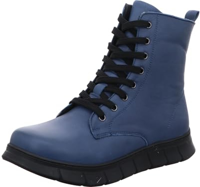 Gemini Damen Stiefelette sportlicher Plateau Schnürboot aus Leder 343859-02
