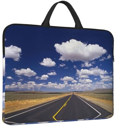 ESNAIUVCD Cool Highway Print Protective 14 Inch Laptop Case,Laptop Sleeve with Handle Compatible,Carrying Computer Bag