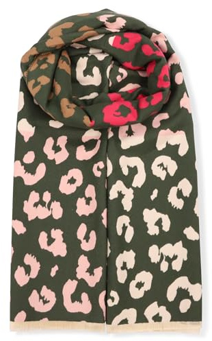 malito - Damen Schal 100% Viskose - Pashmina Stil Herz Leo Sterne Ornamente - zeitloser Winterschal modern & atmungaktiv - basic Überwurf Stola S606