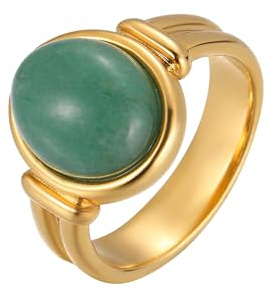 YeGieonr Ringe Damen Gold – Edelstahl Ring Damen Wasserfest,Vergoldeter Edelstahlring,Goldener Schmuckring für Frauen