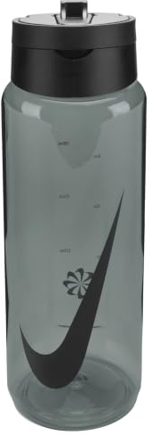 Nike TR Renew Recharge Straw Bottle 24oz 709 ml Trinkflasche Sportflasche Training Fitness, Anthracite/Black/Black