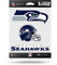 Rico Industries NFL Die Cut 3-teiliges Triple Spirit Stickerbogen, Seattle Seahawks 12,7 x 17,8 cm