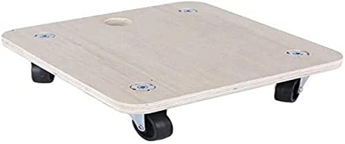 Bricotech Base de Madera con Ruedas (30 x 30 x 8 cm), Multicolor, Talla unica