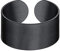 Suplight Herren Ring schwarz Edelstahl 10mm breit matte Damen offener Ring verstellbarer Knöchel Ring Band Ring Ehering Verlobungsring Finger Schmuck Geschenk für Geburtstag