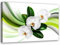 Leinwandbild XXL Orchideen Wandbild Kunst Blumen Weiß 120x80 cm