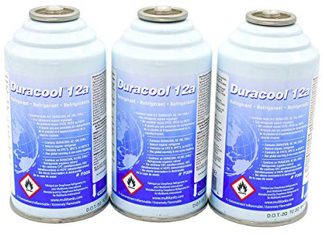 Multitanks - Lot de 3 canettes Duracool 12a, remplace Le R12,R134a et 1234yf