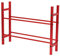 2 Niveaux en Alliage d'aluminium RC Support de Stockage de pneus RC étagère de Pneu 1.9in pour SCX10 90046 D90 1/10 modèle de Voiture sur chenilles(Rouge)