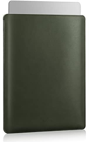 MoKo Custodia Protettiva Compatibile con 13/13.6 MacBook Air M2/M1 2022-2018, Galaxy Tab S8+ 12.4, MacBook PRO M1 13.3 2020, Custodia Borsa Protettiva per Laptop, Proteggi Laptop, Verde Notte