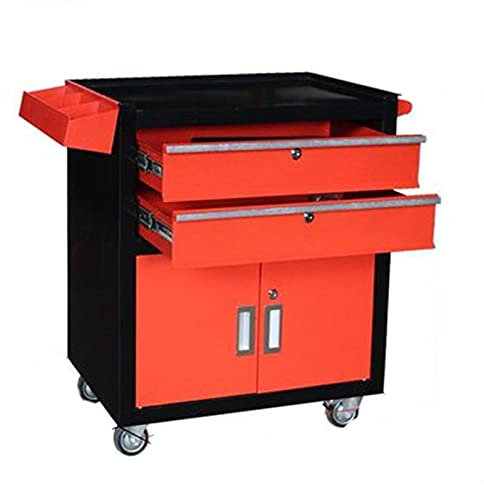 Werkzeugwagen Werkzeugwagenwagen Multi-Zeichnungsworkshop Werkzeugschrank Bewegliche Zinnkabinettarbeiter (Farbe : Orange, Size : 63x35x74cm)