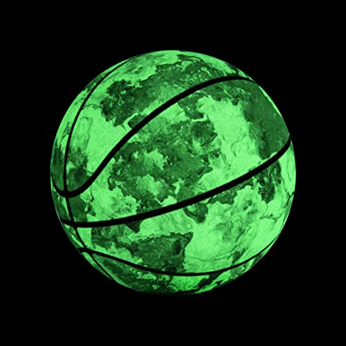 FEEL YAN Leuchtender Basketball, holografischer reflektierender Basketball, hell reflektierend, Nachtspiel, Street Glowing Basketball Nr. 7, Nachttrainingsball, leuchtet im Dunkeln, Basketball
