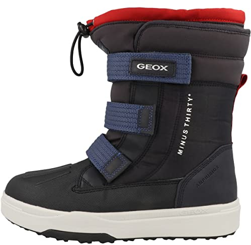 Geox J Bunshee Pg Boy B A, Stivali Bambini e ragazzi, Blu/Rosso (Navy/Red), 39 EU