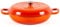 Lätt Home Cocotte Hierro Fundido Esmaltado Naranja. Cocotte Redonda Baja 30x6 CM - 3,2 L. Olla Elegante, Resistente, Especial para Inducción y Apta para todos tipo de Cocina