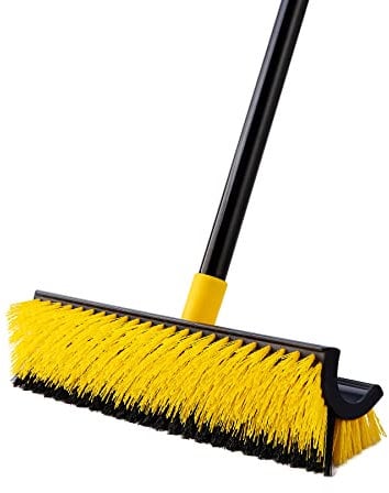 Yocada Doppelseitige Bodenschrubbebürste, robuste Poolbürste, Schwimmbad, Wandfliesenbürste, steife Borsten, 166.4 cm für die Reinigung von Terrasse, Badezimmer, Garage, Küche, Badewanne, Fliesen