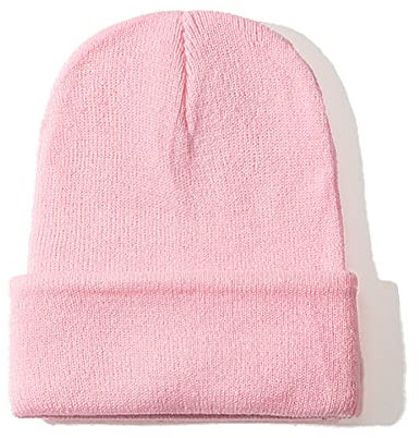 NPJY 1 & 2 Packungen Unisex Beanie für Damen und Herren Strickmütze Winter Beanies, rose, Einheitsgröße