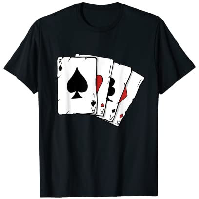 Kreuz Pik Herz Karo Doppelkopf Kartenspiel T-Shirt