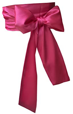 LORDRIE Ceintures en satin pour femmes pour robes de demoiselle d'honneur pour les occasions spéciales, rose vif, Medium