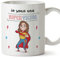Mugffins Tazza in ceramica per VICINA 11 oz / 350 ml - In italiano - Super Famiglia - Idea regalo per compleanno, anniversario, natale