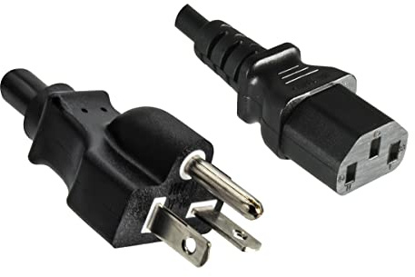 DINIC Netzkabel Amerika USA NEMA 6-20P auf C13, SJT 14/3C 105°C, schwarz, Länge 2,00m