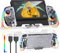 Switch Controller for Nintendo Switch/OLED, One-Piece Switch Pro Controllers Replacement for Joycon, Handheld Switch Grip Remote with 8 RGB Colors, Adjustable TURBO, Dual Motor Vibration, Back Button