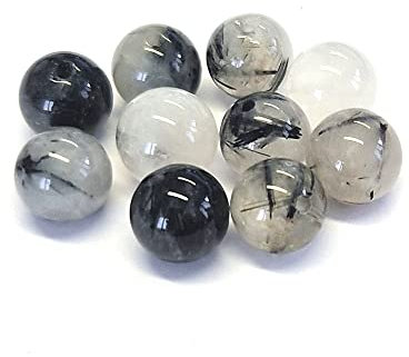 Perlen, natürlicher Turmalin, Schwarz, Blau, 4 mm, 20 Stück
