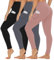 Gayhay 3er Pack Leggings Damen High Waist Sportleggings Blickdicht Sporthose für Sport Yoga Gym(Schwarz/Dunkelgrau/Rosa-T,L-XL)