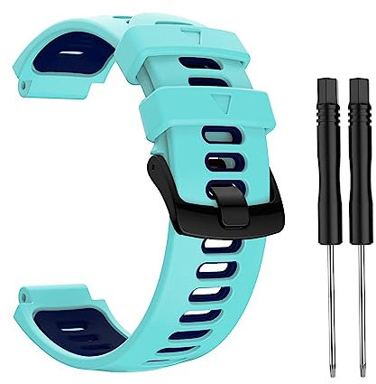 Ersatzbänder für Garmin Forerunner 235 Armband, Silikonarmband Wasserdichte Sportbänder Kompatibel mit Garmin Forerunner 220/230/235/620/630/735XT/235 Lite Wechselarmband (H)