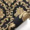 HELVES Black Wallpaper Gold Damask Patterned PVC Wall Paper For Living Room Textured Vinyl Home Wall Decor Paper