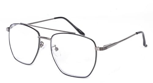 tide Optical BlauLicht blockiert Computer Lesebrille aus Metall, Metallgestell Nerd Platz Augenschutz Video Eyeglasses Anti Blendung Damen Herren (Grau,+1.5)