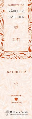 100% Naturreine Räucherstäbchen Zimt - Natur pur - 10 Stäbchen - Made in Germany