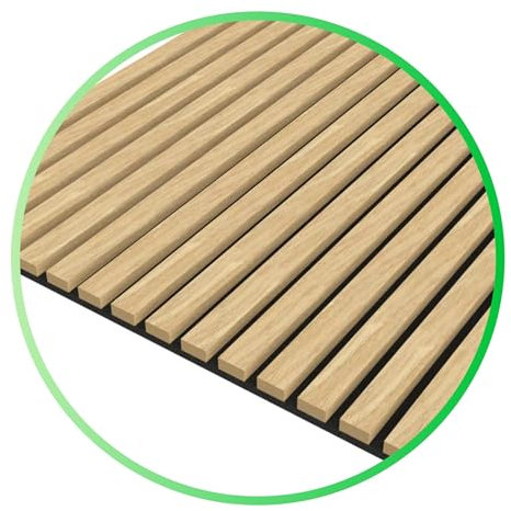 Tuda Grass Direct Luxury Acoustic Wall Slatted 3D Wood Veneer Panels Series 1 - Oak Sample