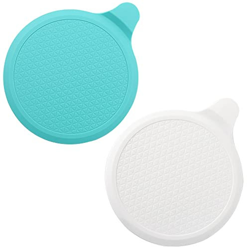 Tomario 6 Extra große Silikon Waschbecken Stopfen, Universal Dusche Drain Tub Plug für Dusche Bad Küchenspüle Waschbecken, Weiß+Blau