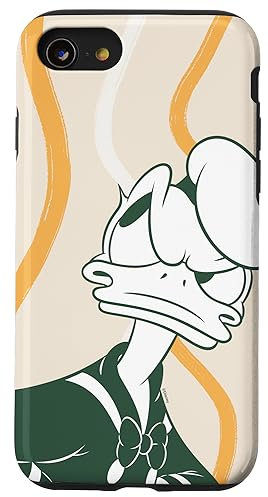 Disney Donald Duck Retro Vintage Glare & Lines Muster Hülle für iPhone SE (2020) / 7 / 8