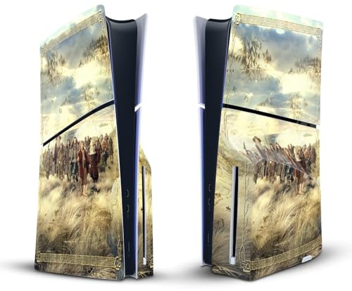 Head Case Designs Offizielle The Hobbit An Unexpected Journey Poster Schluessel Kunst Vinyl Haut Gaming Aufkleber kompatibel mit Sony PlayStation 5 PS5 Slim Disc Edition Console