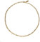 Dünne Figaro Kette für Herren und Damen - Elegante Basic Figaro Halskette aus Edelstahl und 18K Gold - Wasserfeste Kette - Streetwear Schmuck - 50-55cm Länge verstellbar (50-55cm, Gold)