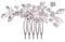 LAKJUOZ Braut Hochzeit Haarkamm Kristall Haarschmuck, Braut Haarkämme Silber Braut Haarteile Kristall Kopfschmuck Hochzeit Haarschmuck Für Frauen Und Mädchen (Silber)