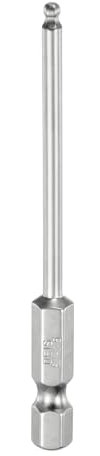 sourcing map Ball End Hex Screwdriver Bit Set 2.5mm (H2.5) Size 1/4 Hex Shank 75mm (3) Long Magnetic Ball Head Bits S2 Steel Metric Screw Driver Bit