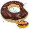 Donut Schwimmreifen Schwimmring - ca. 120 cm Luftmatratze für Pool & Wasser - Kinder & Erwachsene & 1x Getränkehalter aufblasbar (1x Braun)