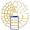 AVERY Zweckform Art. 51058 Etiketten selbstklebend gold (64 Bordüre-Aufkleber, handbeschriftbar, leicht wiederablösbare Goldaufkleber für Hochzeit, Weihnachten, Marmeladengläser, Geschenke, Gewürze)