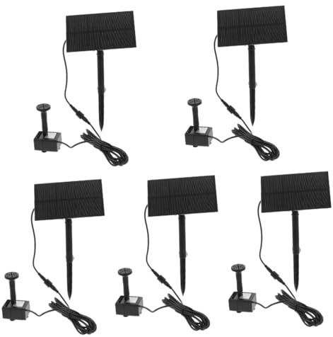 BESPORTBLE 5piezas Bomba De Fuente Solar para y Estanques Fuente De Agua Exterior Instalación y para Decoración De Patio y Baños De Pájaros