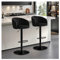 STOOLINK 2er Set Barhocker Höhenverstellbar Barstuhl Milch-samtstoff, Tresenhocker 360° Drehbar, Barhocker mit Lehne und Armlehne für Küche, Esszimmer, Café,Bistro-Schwarz