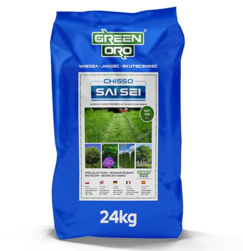 GREEN ORO CHISSO SAI SEI 24KG - Fertilizzante rigenerante per prato per un prato sano e fitto