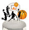 Basketball Cake Toppers, 6 Pcs Basketball Cake Decorations Basketball Birthday Cake Topper Cake Toppers for Boys Birthday Basketball Theme Cake Decoration Basketball Party Supplies for Boys