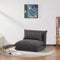 [en.casa] Schlafsessel Umeå 59x85,5x67 cm Sessel mit Schlaffunktion Schlafsofa Relaxsessel Bodensessel Gästesofa Cord Grau