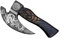 NovahavenHandcrafted Viking Pizza Axe - Carbon Steel Blade with Dragon Engraving & Ash Wood Handle - Sharp, Durable, Unique Pizza Cutter with Artisan Design (Black)