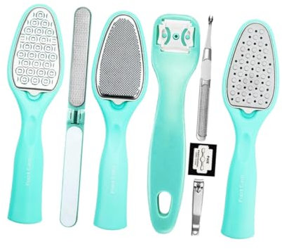 KAILIKETIY 8stücke Teiliges Pediküre-set Für Multifunktionale Fußfeile Und Exfoliator Zur Entfernung Von Hornhaut Und Abgestorbener Haut Praktische Werkzeuge Für Professionelle Und