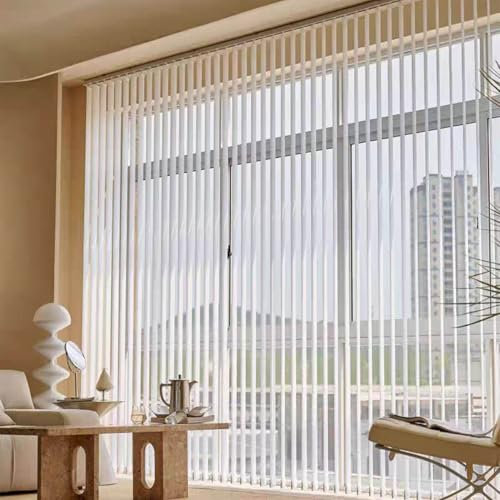 HDEYRSX Lamellenvorhang Auf Maß Vertikaljalousie Verdunkelungsgardine Blickdicht Lichtdurchlässig Jalousie Tür Fenster Lamellen Rollo Schiebegardine,mit Zubehör (100cm x 200cm)