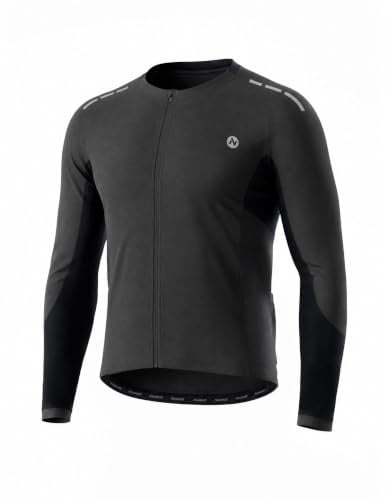 Nepest Radtrikot Herren Langarm Fahrradtrikot Herren, 4 Taschen, UPF50+ | Rennrad Trikot Herren Langarm, Atmungsaktiv, Schnelltrocknend, Reflektierend, MTB Trikot, Mountain, Fahrrad, Cycling Jersey